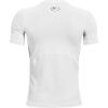 Under Armour Boys HeatGear Armour Short-Sleeve T-Shirt , White (100)/Black , Large view 4
