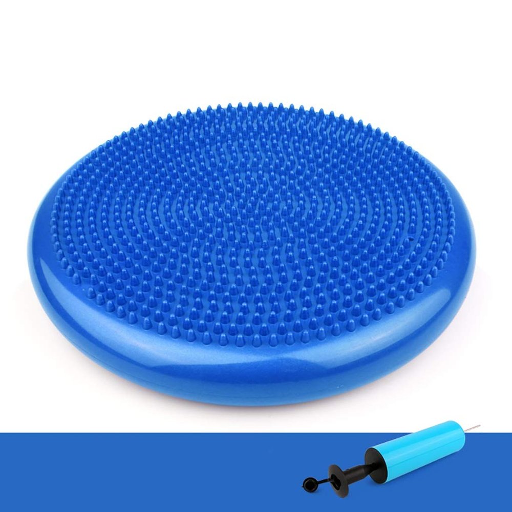 SH-PH Balance Cushion, Inflatable Anti-Slip Stability Board for Physio, Posture & Fitness, Extra Thick Wobble Cushion (Diameter: 34 Cm / 13.4 Inches) Balance Board Fidget Cushion for Adults Kids