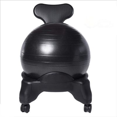 SH-PH Yoga Ball Chair Office Fitness Ball Chair with Backrest - Includes Exercise (Color : C)