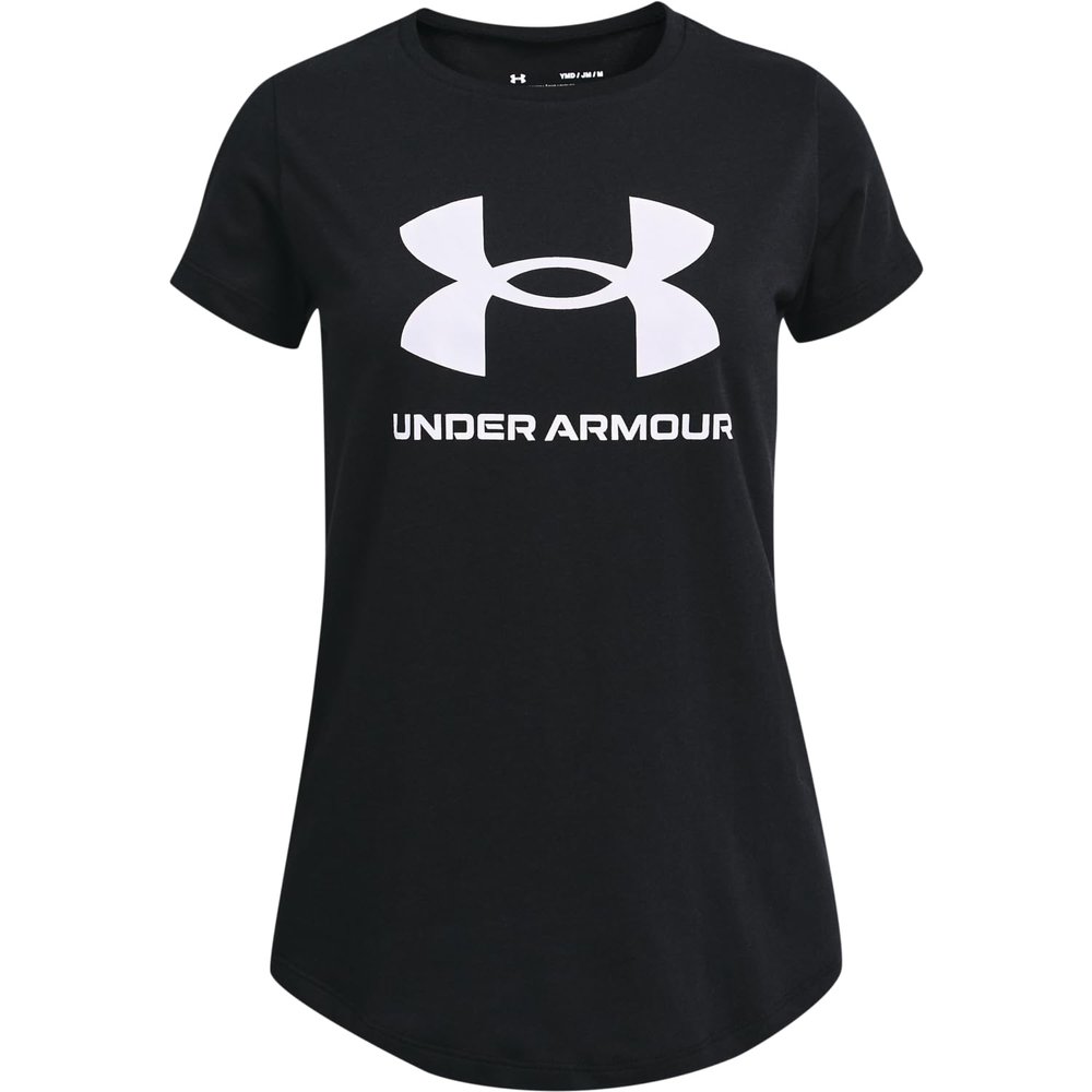 Under Armour Girls' Live Sportstyle Graphic Short-Sleeve T-Shirt , Black (001)/White , Youth Medium