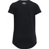 Under Armour Girls' Live Sportstyle Graphic Short-Sleeve T-Shirt , Black (001)/White , Youth Medium view 2