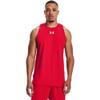 Under Armour Men's Baseline Cotton Tank , Red (600)/Summit White, Medium view 1