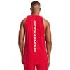 Under Armour Men's Baseline Cotton Tank , Red (600)/Summit White, Medium view 2