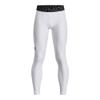 Under Armour Boys HeatGear Armour Leggings , White (100)/Black , X-Small view 1