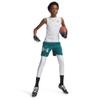 Under Armour Boys HeatGear Armour Leggings , White (100)/Black , X-Small view 2