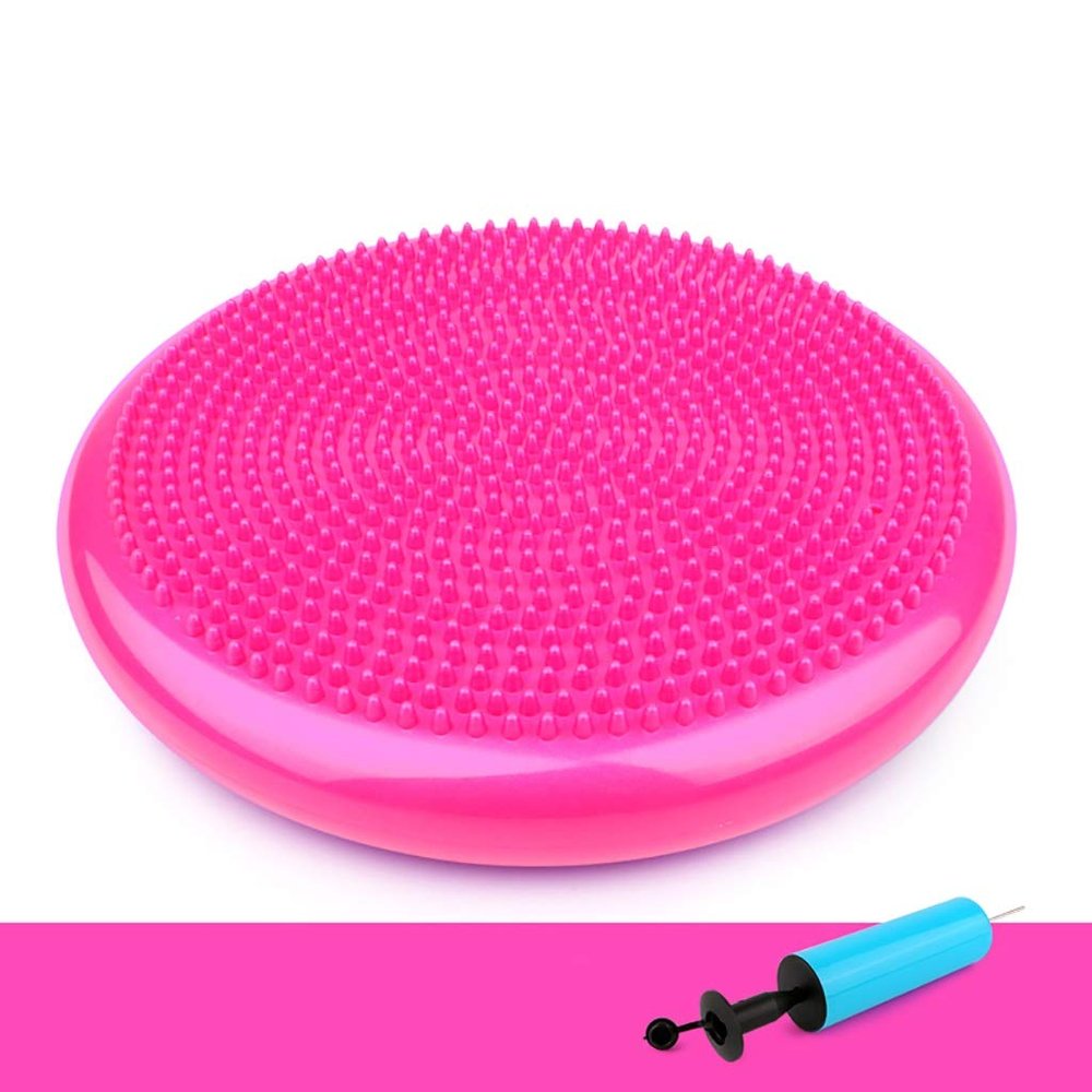 Balance Cushion, Inflatable Anti-Slip Stability Board For Physio, Posture & Fitness, Extra Thick Wobble Cushion (Diameter: 34 Cm / 13.4 Inches) Balance Board Fidget Cushion For Adults Kids