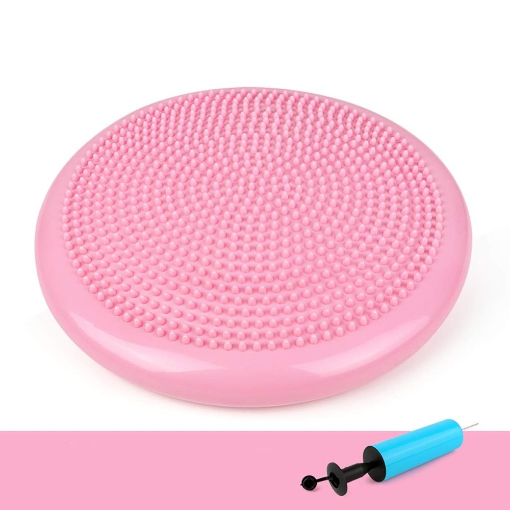 Balance Cushion, Inflatable Anti-Slip Stability Board For Physio, Posture & Fitness, Extra Thick Wobble Cushion (Diameter: 34 Cm / 13.4 Inches) Balance Board Fidget Cushion For Adults Kids