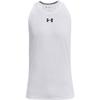 Under Armour Men's Baseline Cotton Tank , White (100)/Black, Large view 1