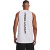 Under Armour Men's Baseline Cotton Tank , White (100)/Black, Large view 4