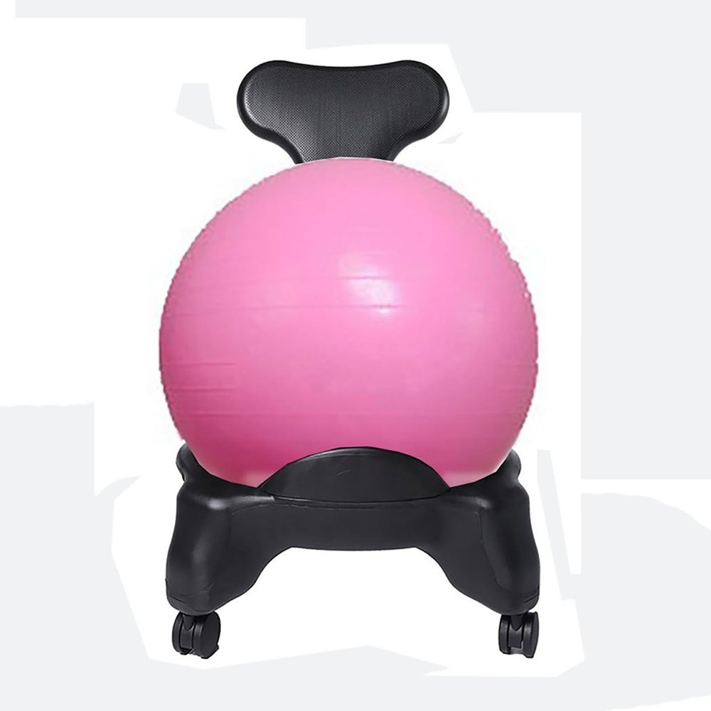 SH-PH Yoga Ball Chair Office Fitness Ball Chair with Backrest - Includes Exercise (Color : I)