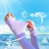 7 Pairs Summer Sports Sun UV Protection Ice Silk Sleeves for Outdoor Running Arm Sleeves Cover view 2
