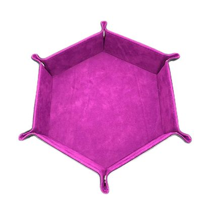 Idiytip Storage Box Pu Leather Trays for Dice Phone Key Wallet Coin Foldable Storage Tray Kitchen Sundries Organizer,purple