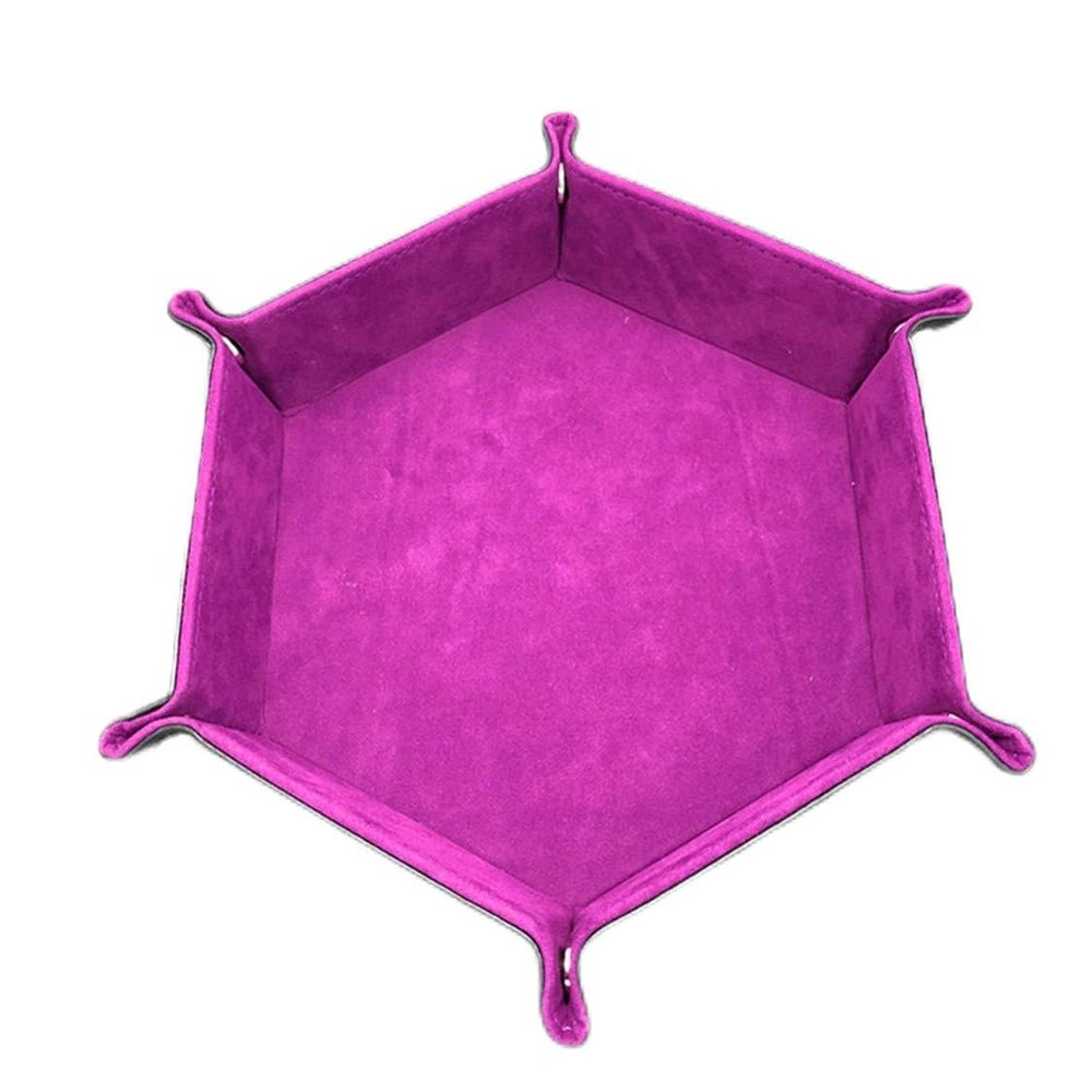 Idiytip Storage Box Pu Leather Trays for Dice Phone Key Wallet Coin Foldable Storage Tray Kitchen Sundries Organizer,purple