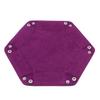 Idiytip Storage Box Pu Leather Trays for Dice Phone Key Wallet Coin Foldable Storage Tray Kitchen Sundries Organizer,purple view 2