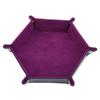 Idiytip Storage Box Pu Leather Trays for Dice Phone Key Wallet Coin Foldable Storage Tray Kitchen Sundries Organizer,purple view 4