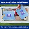 Cooler Shock Ice Packs for Cooler - 3 Reusable, Long Lasting, Cold Freezer Packs for Coolers, Lunch Bags & Totes to Keep Food Fresh - Clear view 3