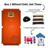 Simonis 860 Pool Table Cloth Replacement Kit for 7 FT Tables Includes Precut Bed and Rail Cloth, Horsehair Brush, Spots, and Chalk (Orange) view 2