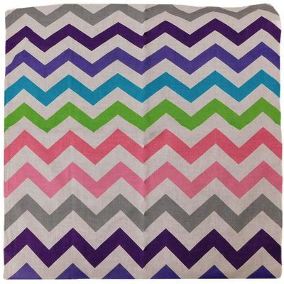 12 Pack Grey Purple Blue Green Pink White Chevron 22"x22" 100% Cotton bandana Scarf Head Wrap Neck Headband bandana