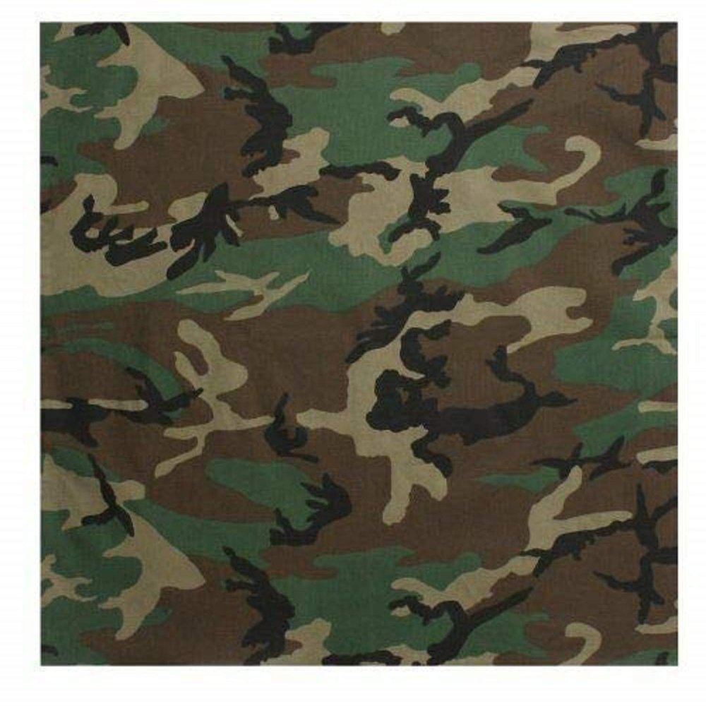 22"x22" Woodland Camo Jungle Camouflage bandana Scarf Head Wrap Neck Headband bandana