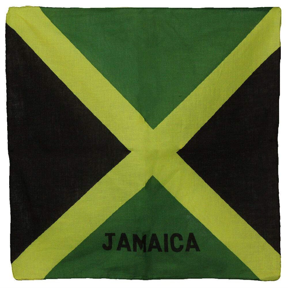 Wholesale Lot 12 Jamaica 100% Cotton 22"x22" bandana Scarf Head Wrap Neck Headband bandana