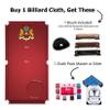Simonis 860 Pool Table Cloth Replacement Kit for 8 FT Tables Includes Precut Bed and Rail Cloth, Horsehair Brush, Spots, and Chalk (Red) view 2
