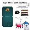 Simonis 860 Pool Table Cloth Replacement Kit for 8 FT Tables Includes Precut Bed and Rail Cloth, Horsehair Brush, Spots, and Chalk (Petroleum Blue) view 2