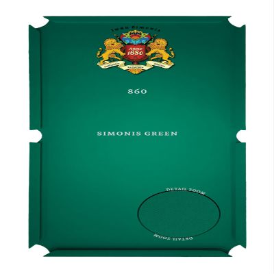 Simonis 860 Pool Table Cloth Replacement Kit for 9 FT Tables Includes Precut Bed and Rail Cloth, Horsehair Brush, Spots, and Chalk (Simonis Green)