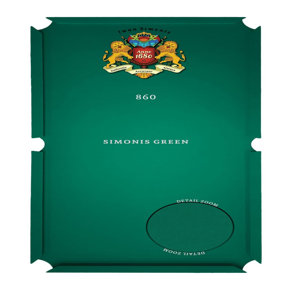 Simonis 860 Pool Table Cloth Replacement Kit for 9 FT Tables Includes Precut Bed and Rail Cloth, Horsehair Brush, Spots, and Chalk (Simonis Green)