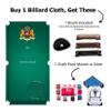 Simonis 860 Pool Table Cloth Replacement Kit for 9 FT Tables Includes Precut Bed and Rail Cloth, Horsehair Brush, Spots, and Chalk (Simonis Green) view 2