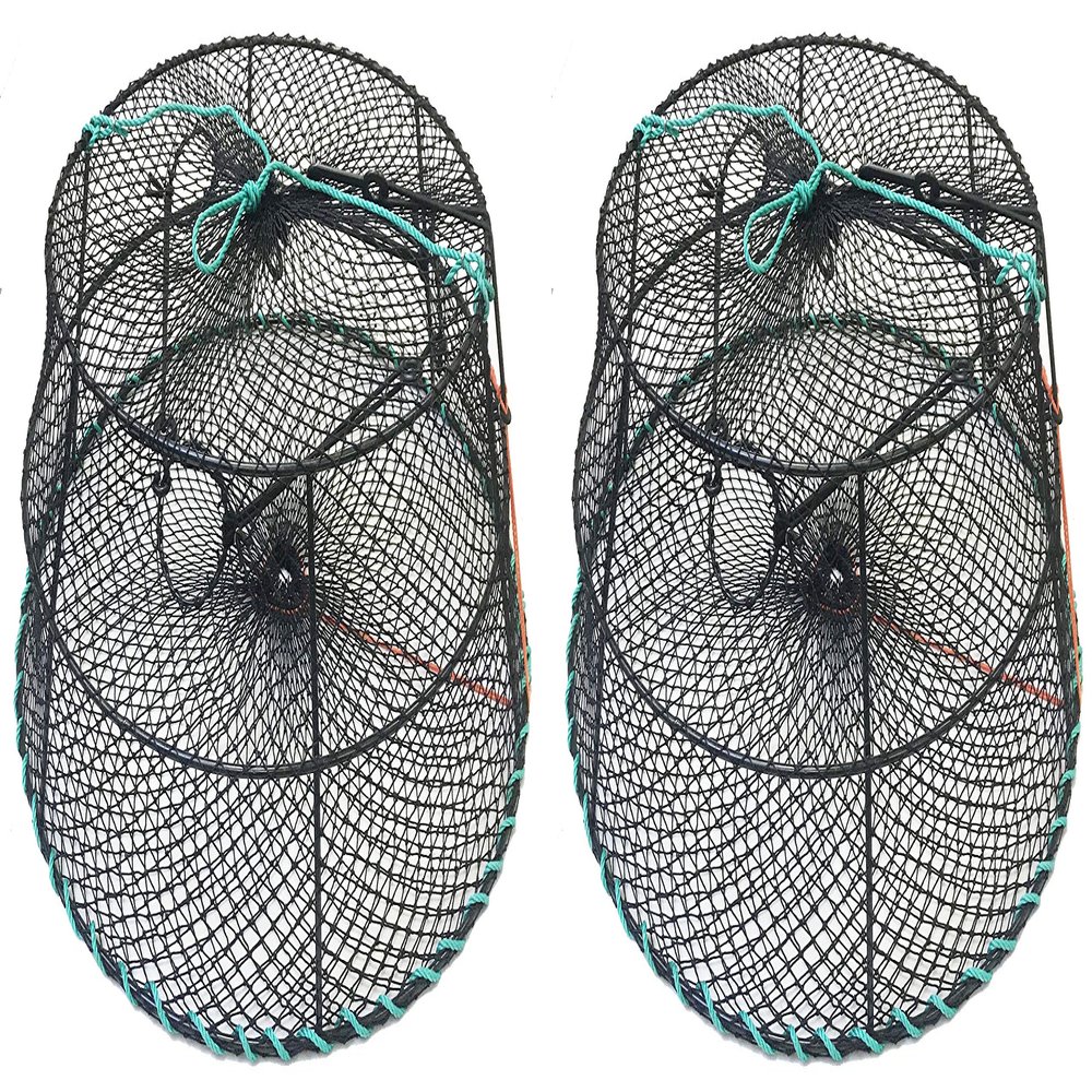 2-Pack of KUFA Sports Vinyl Coated Tower Style Prawn Trap (30"x20"x12"H, Mesh:1-3/4") CT79x2