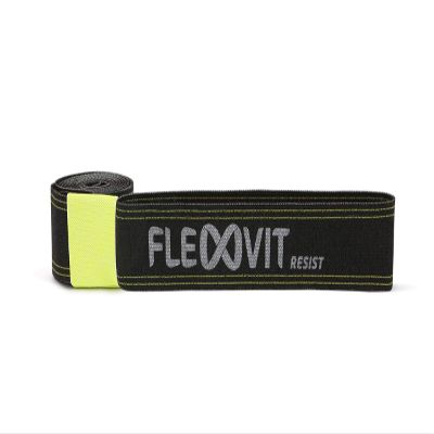 FLEXVIT Resist Band - Premium Fabric Resistance Band, Made in Germany for Superior Comfort & Quality, Used by Pro Athletes and Top Fitness Trainers (X-Heavy (Black))