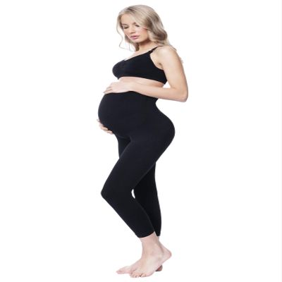 MOTHERS ESSENTIALS Maternity Compression Yoga and Gym Women Shaper Leggings (Large Black)