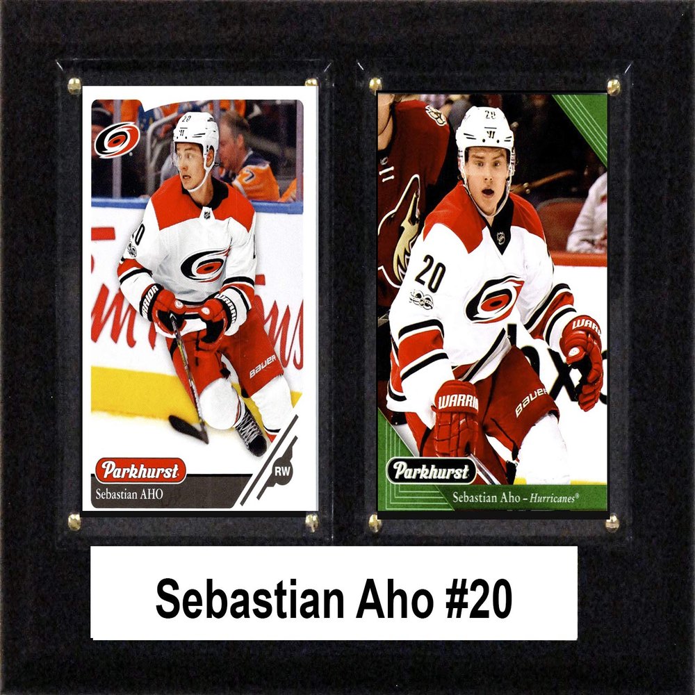 NHL 6"x8" Sebastian Aho Carolina Hurricanes Two Card Plaque