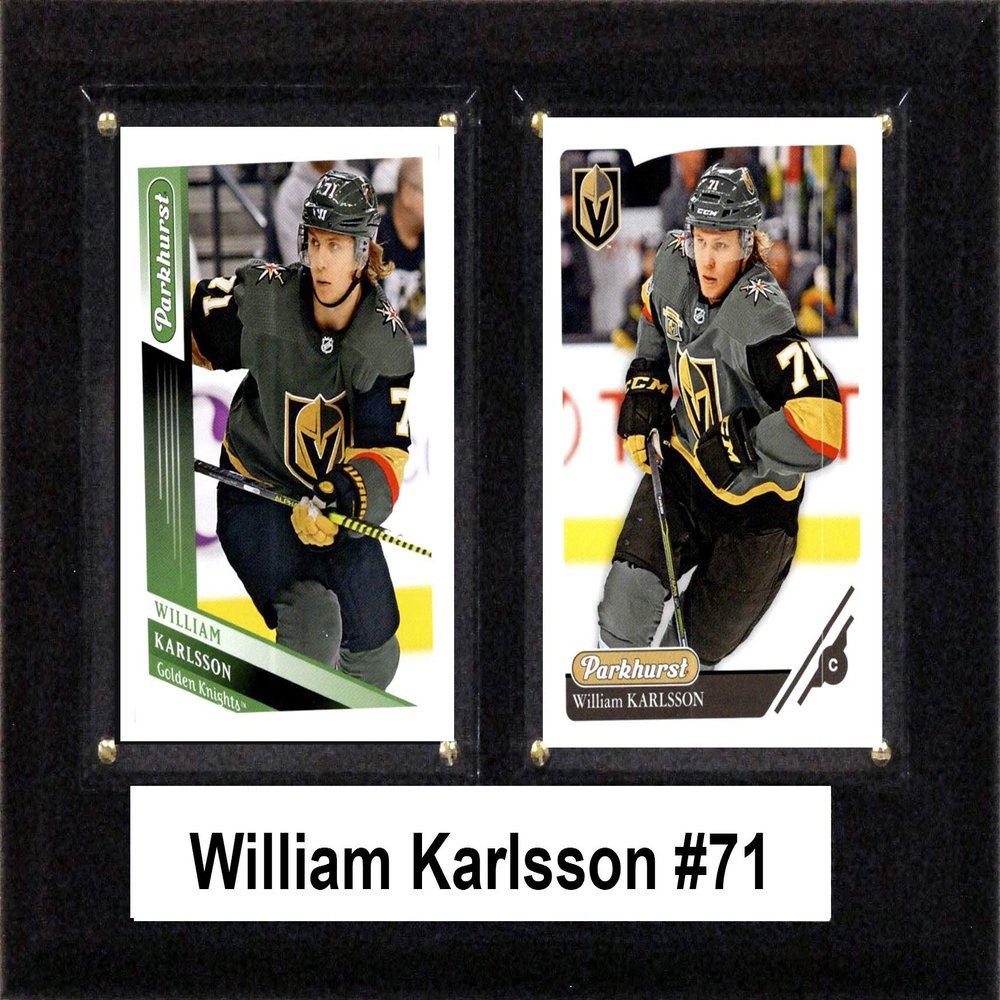 C & I Collectibles NHL 6"x8" William Karlsson Las Vegas Golden Knights Two Card Plaque