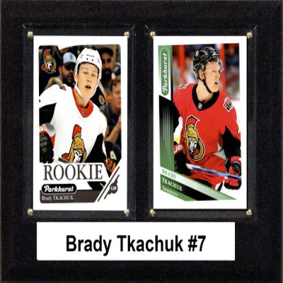 C & I Collectibles NHL 6"x8" Brady Tkachuk Ottawa Senators Two Card Plaque