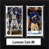 C & I Collectibles MLB 6"x8" Lorenzo Cain Milwaukee Brewers Two Card Plaque view 1