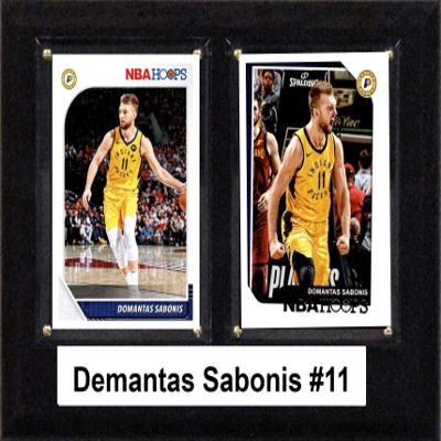 C & I Collectibles NBA 6"x8" Demantas Sabonis Indiana Pacers Two Card Plaque