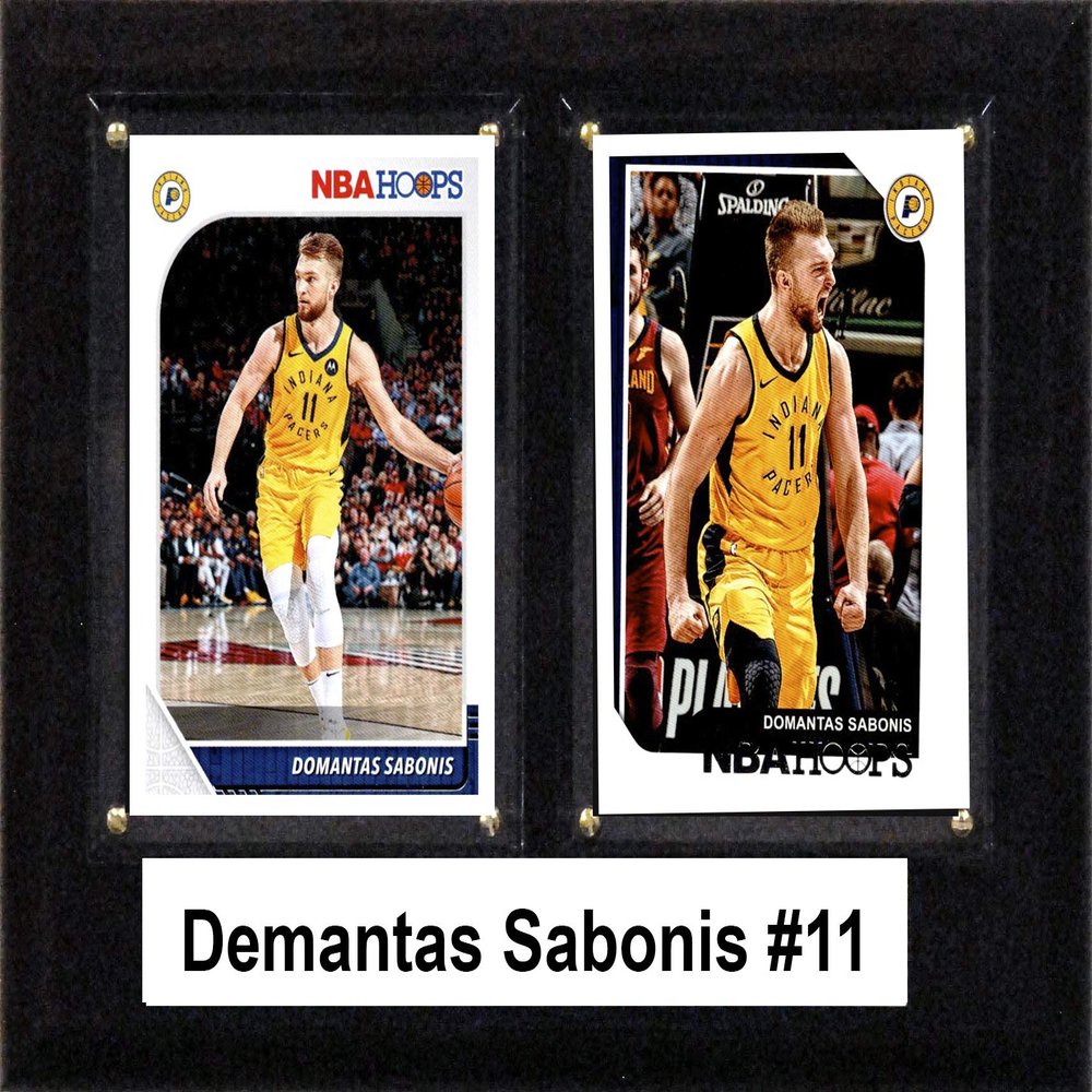 C & I Collectibles NBA 6"x8" Demantas Sabonis Indiana Pacers Two Card Plaque