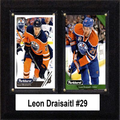 C & I Collectibles NHL 6"x8" Leon Draisaitl Edmonton Oilers Two Card Plaque
