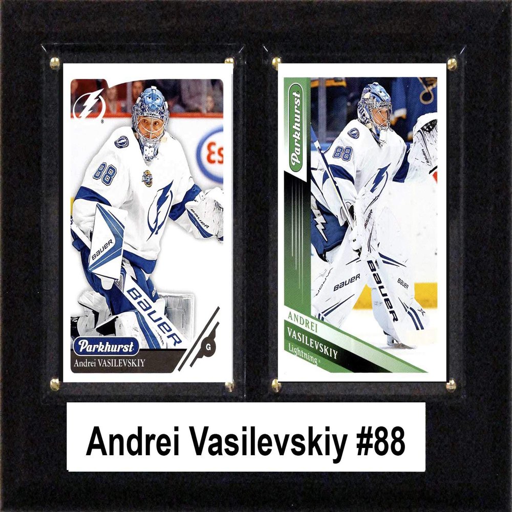 C & I Collectibles NHL 6"x8" Andrei Vasilevskiy Tampa Bay Lightning Two Card Plaque