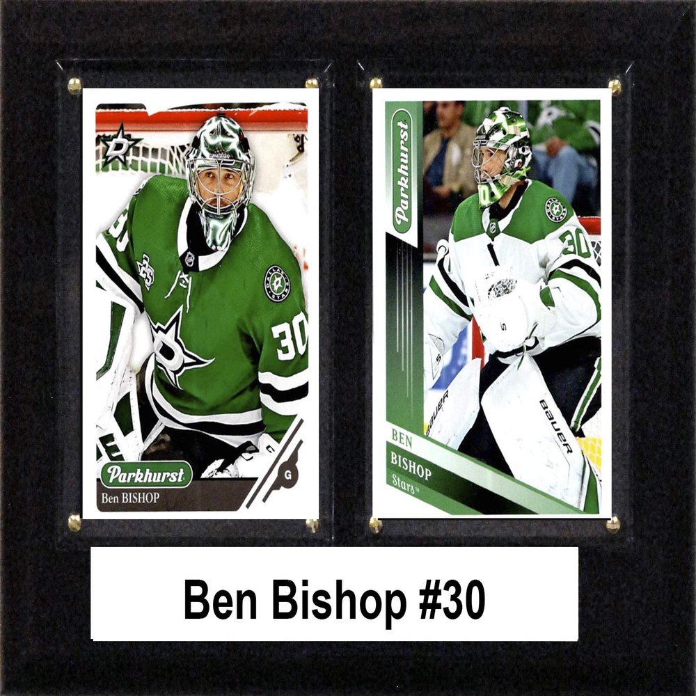 C & I Collectibles NHL 6"x8" Ben Bishop Dallas Stars Two Card Plaque