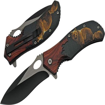 Rite Edge 4.75" TWO TONED GRIZZLY BEAR LINER LOCK