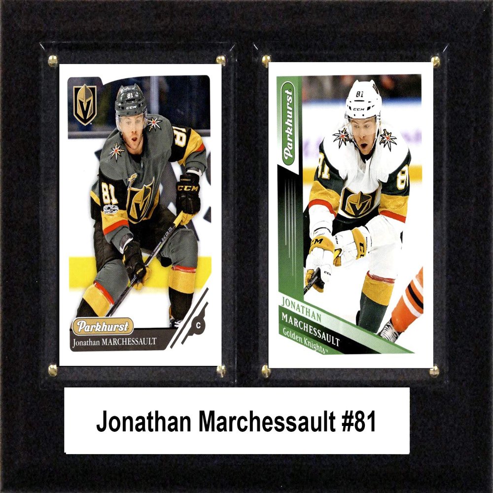 C & I Collectibles NHL 6"x8" Jonathan Marchessault Las Vegas Golden Knights Two Card Plaque