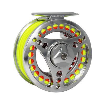 ANGLER DREAM EX-ALC 7/8WT Fly Reels CNC Machined Large Arbor Fly Fishing Reel with Line Combo 3 5 8WT Preloaded Fly Line (Reel Not Preloaded)