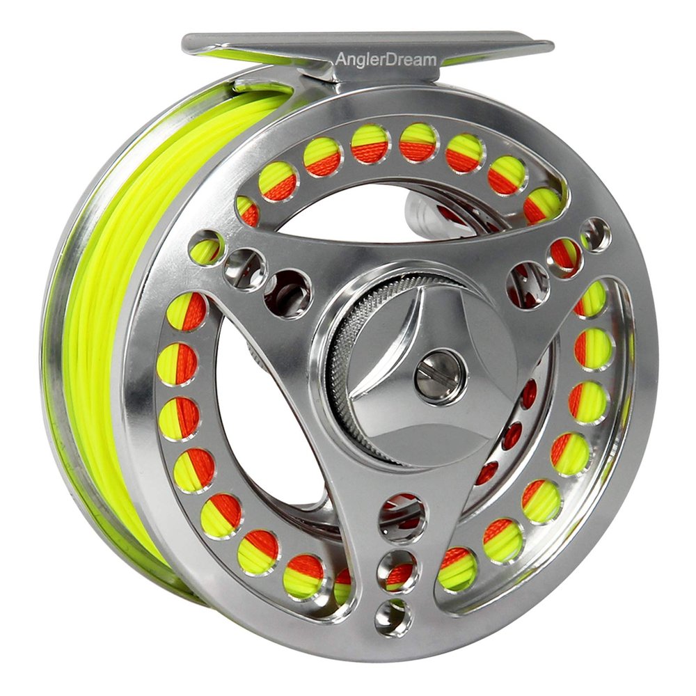 ANGLER DREAM EX-ALC 9/10WT Fly Reels CNC Machined Large Arbor Fly Fishing Reel with Line Combo 3 5 8WT Preloaded Fly Line Not Loaded