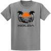 Koloa Surf Company Sunset with Palms Heavyweight Tee-Tall-4XLT-AthleticHeather/c view 1