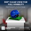 Acrylic Display Case for Baseball Batting Helmet Premium Baseball Display Case with Turf Base and Polished Edges Durable Display Cases for Collectibles .Dim:12.25" L x 10" W x 10.5" H (V22) view 2