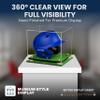 Acrylic Display Case for Baseball Batting Helmet Premium Baseball Display Case with Turf Base and Polished Edges Durable Display Cases for Collectibles .Dim:12.25" L x 10" W x 10.5" H (V22) view 2