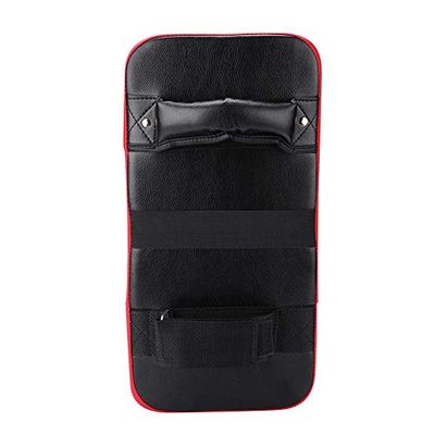 Martial Arts Kickboxing Strike Pad, PU Leather Training Block Pad with Ventilation Holes, Red, Ergonomic Grip for Boxing, Taekwondo