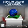 Acrylic Display Case for Baseball Batting Helmet Premium Baseball Display Case with Turf Base and Polished Edges Durable Display Cases for Collectibles .Dim:12.25" L x 10" W x 10.5" H (V22) view 2